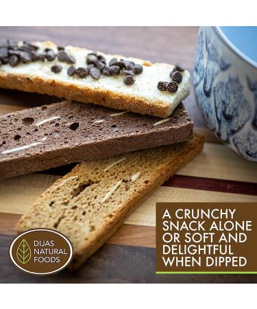 Dijas Natural Foods Fat Free Biscotti Cookie - Pistachio Flavor | All Natural & Preservative Free Ingredients | Low Calorie Snack (12 oz) - Buy Online on GoSupps.com