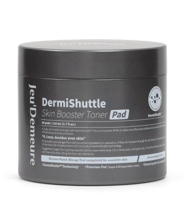 JEU'DEMEURE DermiShuttle Skin Booster PHA Premium Toner Pads Exfoliating Minimizing Pores Dead Skin & Blackheads 100% Cotton Facial Pad For Sensitive Skin Korean Skin Care 60 Pads 2.7 fl.oz
