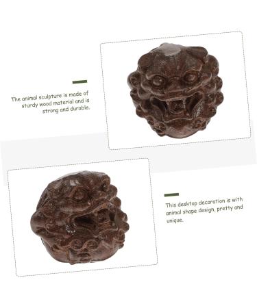 Magiclulu 3-St Wenwan Handle Automotive Art | Retro Wooden Animal Carvings | Unique Desk Decoration & Joyful Ornaments - Buy Online on GoSupps.com