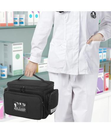 Jamiukro First Aid Bag - Emergency Medical Bag for Nurses & Home Care | Travel Storage & Pill Bottle Organizer - Black - Buy Online on GoSupps.com
