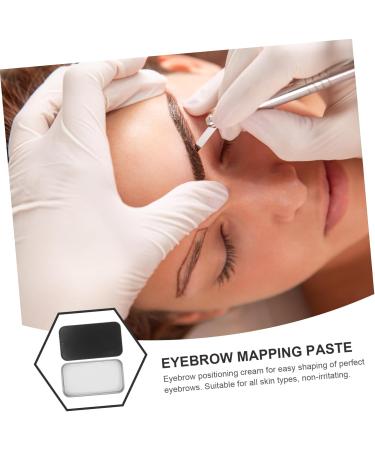 SOESFOUFU eyebrow makeup drawing paste brow mapping tool brow contour paste aluminum box 1 count (Pack of 1) Black - Buy Online on GoSupps.com
