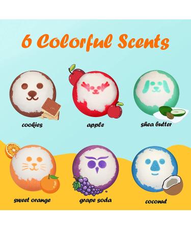 Aofmee Kids Bath Bombs with Surprise Inside - Handmade Gift Set for Kids and Women - Pack of 6 - Buy Online on GoSupps.com