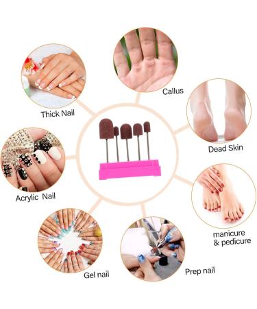 Anneome 1 Set Nail Sand Ring Cap Nail Cuticle Drill Bit Nail File Bits Portable Drill Kit U as Acrilicas Nail Salon Accessory Nail Drill Bits Pro Tools Foot Head Box 8x6cm Rosy - Buy Online on GoSupps.com