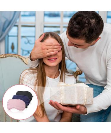 Buy Silk Eye Masks for Sleep - Adjustable Strap 3 Pack Soft Satin Sleep Masks for Women & Men | Travel Blackout Eye Cover - Buy Online on GoSupps.com