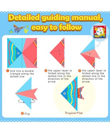 Aigybobo Origami Paper Set 308PCS - Kids Craft Kit with Instructional Book | Art Supplies for Girls Ages 6-12 | Perfect for School Projects - Christmas Gifts for Boys & Girls - Buy Online on GoSupps.com