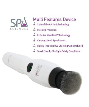 Spa Sciences ECHO - 3-Speed Rechargeable Makeup Brush for Flawless Blending, Contouring, Highlight & Airbrush Finish - Buy Online on GoSupps.com