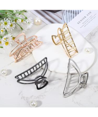Tonyg-P 4-Pack Metal Hair Clips for Girls - Slipproof Claw Clips & Hairpins for Women - Buy Online on GoSupps.com