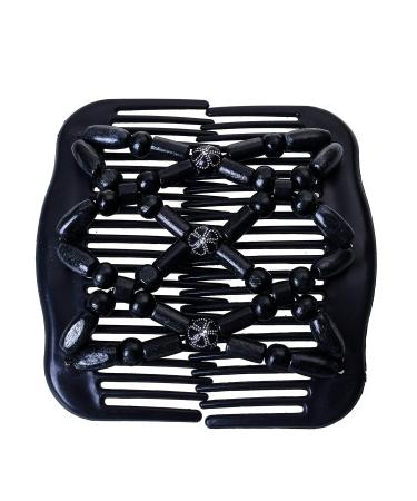 LOVEF Wood Beaded Magic Hair Comb Clips - Bun Maker Hair Accessory - Buy Online on GoSupps.com