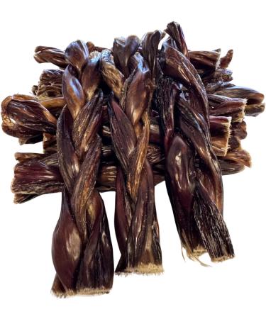 Beef Esophagus - Braided Beef Esophagus Dog CHEW Treats - (6 INCH 10 Pack Approx. 448 Grams) - Single Ingredient Beef Esophagus - 100% Natural - Rich in GLUCOSAMINE and CHONDROITIN 44.8 g (Pack of 10) - Buy Online on GoSupps.com