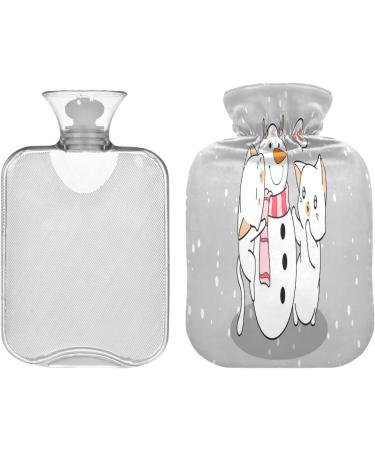 Buy Cats in Santa Hat Hot Water Bottle - 2L Soft Fleece Cover for Hot & Cold Compresses | International Shipping Available - Buy Online on GoSupps.com