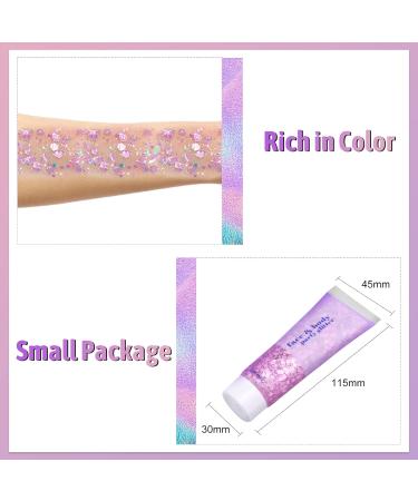 BestAuty Festival Glitter Gel - 50ml for Face Hair Lips & Nails | Long-Lasting Pink Body Glitter for Party Makeup & DIY Decorations - Buy Online on GoSupps.com