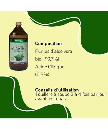  Nat & form Nat & Form Organic Pure Aloe Vera Juice 1 Litre - Buy Online on GoSupps.com