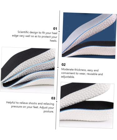 FOMIYES Height Increase Socks - 2 Pairs Non-Slip Heel Support Pads for Men & Women | EVA High Heel Inserts & Shoe Height Lifting Solution - Buy Online on GoSupps.com
