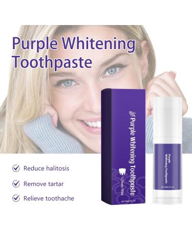 2PC Purple Toothpaste for White Teeth | Whitening Toothpaste for a Glowing Smile | Effective Purple Toothpaste for Yellow Teeth - Buy Online on GoSupps.com