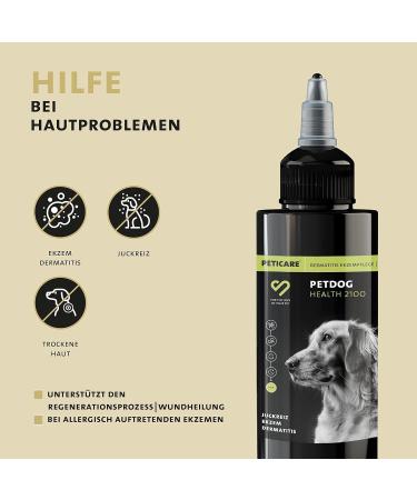 Peticare Eczema Care for Dogs | Relieves Itching & Promotes Skin Regeneration | PRS System | Effective Dermatitis Treatment - Petdog Health 2100 100 ml - Buy Online on GoSupps.com