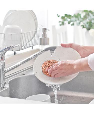 Copper Scourers - Cleaning Scourers & Sponges | Copper Pad Dish Scrubbers | Copper Heavy Duty Scrubbing Brush | Cleaning Brush Pots | Non-Stick Pot Copper Wire | Kitchen Cleaning Metal Dish Scrubber - Buy Online on GoSupps.com