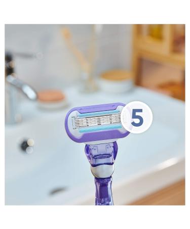 Gillette Venus Deluxe Smooth Swirl Razor for Women - Skin-Protecting Moisture Strips + 3 Blades (2 Pack) - Buy Online on GoSupps.com