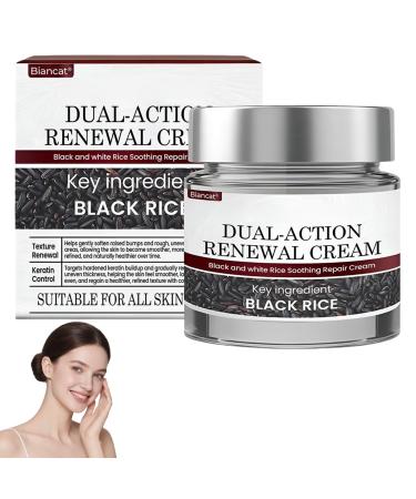 AEEHFENG Dual-Action Renewal Cream Professional Skin Repair Cream Black And White Rice Soothing Repair Cream-50g Anti-Aging Hydrating Natural Ingredients for All Skin Types (1 Bottle)