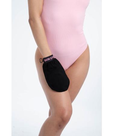 Skin Gym Exfoliating Body Mitt Scrubber - Deep Exfoliating Gloves for Smooth Glowing Skin - Dead Skin Remover & Pore Unclogger - Black - Buy Online on GoSupps.com
