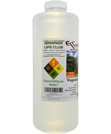 Glycerin Vegetable - 1 Quart (43 oz.) - Non GMO - Sustainable Palm Based - USP - KOSHER - PURE - Pharmaceutical Grade - Buy Online on GoSupps.com