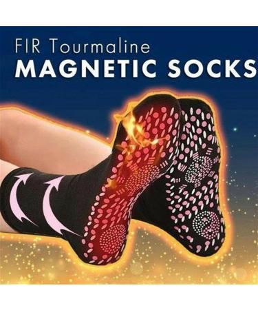 Qywt Turmalin Slimming Health Socks | Compression & Magnetic Self-Warming Foot Massage Socks for Men & Women - Black - Buy Online on GoSupps.com