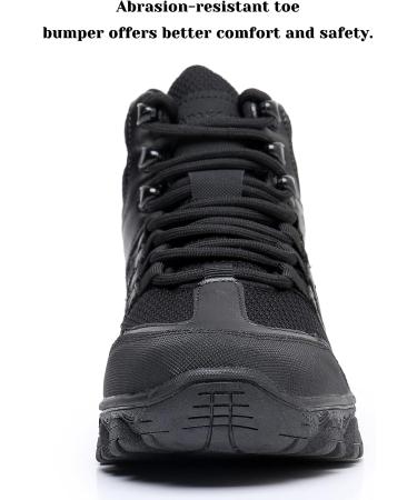 Dirafy Kids Outdoor Ankle Hiking Boots - Boys Lightweight Trekking Shoes | Size 5 Big Kid, Black - Buy Online on GoSupps.com