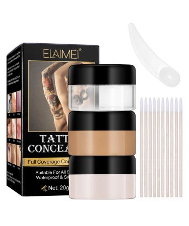 for Scars TattooConcealer Waterproof Sweat Proof Make Brighten Skin Base Full Up Cream FoundationsCover Conceal Concealer Body Professional Makeup Long Lasting Suitable for and Scars
