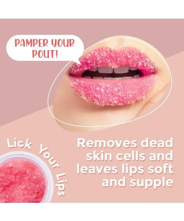 Watermelon Sugar Lip Scrub - Exfoliates, Moisturizes & Lightens Dark Lips | Organic Lip Scrub with Brush for Dry, Chapped Lips - Buy Online on GoSupps.com