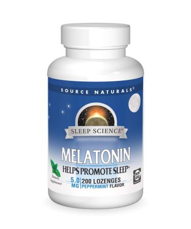 Source Naturals Melatonin Peppermint 5 mg 200 Lozenges