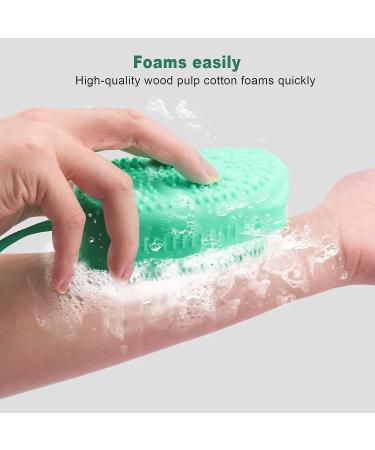 Silicone Shower Brush Set of 4 with Added Soap - Exfoliating Body Scrubber for Deep Cleaning Skin - 4 Colors Available - Buy Online on GoSupps.com