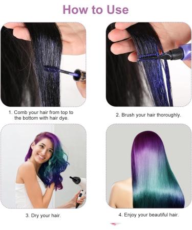 Gireatick 6 Colors Instantly Hair Color Dye Temporary Hair Mascara for Girls & Women Washable Hair Color Chalk Rainbow Hair Mascara for Birthday Cosplay DIY - Buy Online on GoSupps.com
