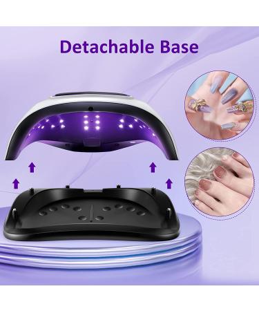 Villsure UV LED Nail Lamp for Gel Nails - 4 Timers, Auto Sensor, LCD Display - Professional UV Light Home Salon for Fingers & Toes (White) - Buy Online on GoSupps.com