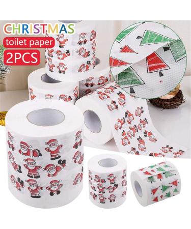 Merry Christmas Toilet Paper Highly Collectible Novelty Paper Towels Funny Gag Gift for Christmas Stocking Stuffers Party Favors 1 - 10pcs - Buy Online on GoSupps.com