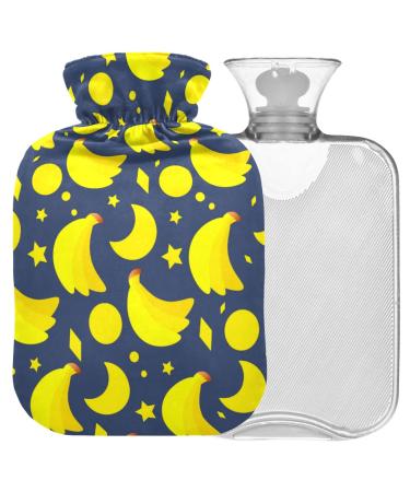 NAANLE BANANANA MOON STARES hot water bottle with cover Transparent hot water bottle 1l of warm head for bed Handfoot Warmer pain relief heat and cold therapy