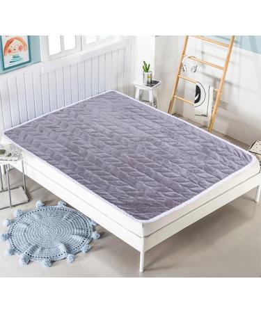 Liveinu Waterproof Fleece Mattress Protector - Anti-Slip Breathable Incontinence Cover for Babies Seniors & Pregnant - Reusable Absorbent Pads (90x90cm Gray) - Buy Online on GoSupps.com