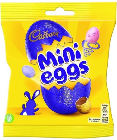  Cadbury Cadbury Pack of 3 Mini Chocolate Eggs in 80g Bags - Pack of 3 mini solid milk chocolate eggs in a crispy sugar shell - Buy Online on GoSupps.com