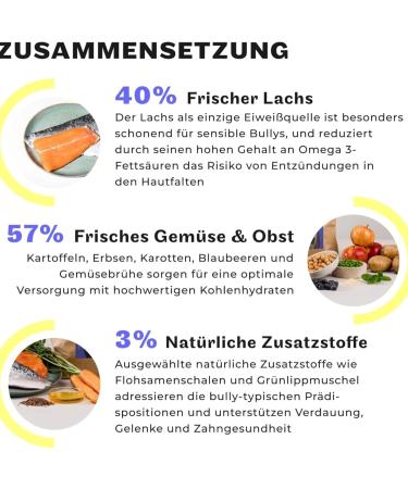 HEY HOLY Beautiful Bulldogs Adult Dog Food - Grain Free Natural Food Fresh Salmon High Quality Protein 750g x 6 Cans - Buy Online on GoSupps.com