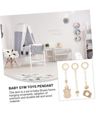 NOLITOY Gym Pendant Baby Chew Toys - Nursery Hanging Decor for Infants - 3pcs Baby Teething Toy Set - Buy Online on GoSupps.com