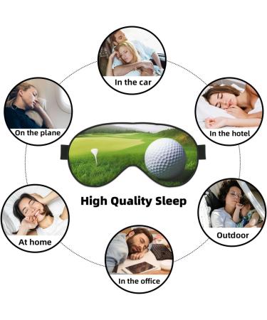 Shop Golf Sport Printed Soft Eye Mask - Zero Eye Pressure Travel Blackout Sleeping Mask - Buy Online on GoSupps.com