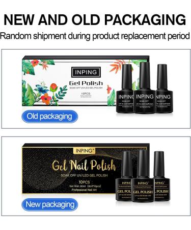 INPING Gel Nail Polish Set - 10PCS Dark Color Autumn Winter Shades - Soak Off, Gift for Women, Thanksgiving Christmas - Buy Online on GoSupps.com