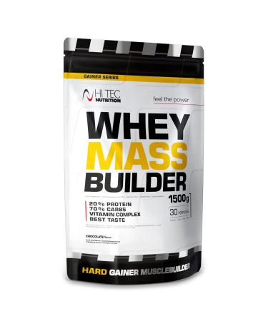 Hi Tec Nutrition Mass Gainer Protein Powder - Weight Gainer Protein Pulver Whey Gainer - Mass Protein Mass Gainer - Whey Protein Pulver 1500g 30 Portions taste chocolate - Buy Online on GoSupps.com