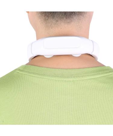 Professional Electrical Neck Massager - Blood Circulation Device | Hot Compression Vibration Therapy with 3 Electrodes (White) - Buy Online on GoSupps.com