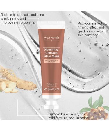 Collagen Face Mask - Peel Off Face Masks - Face Masks Skincare - Face Masks Beauty for Firming - Collagen Hydrating Face Mask - Anti-Aging & Anti-Wrinkle - Buy Online on GoSupps.com