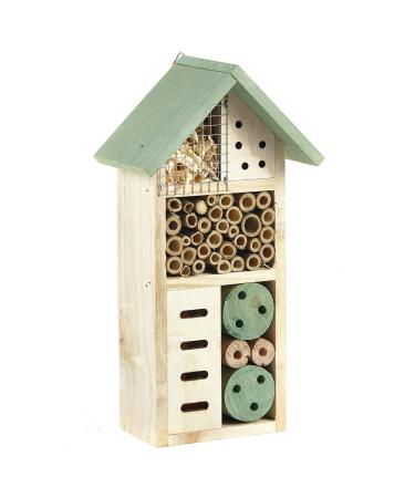 True Face Wooden Insect Bee House Natural Wood Bug Hotel Shelter Nest Garden Nesting Box