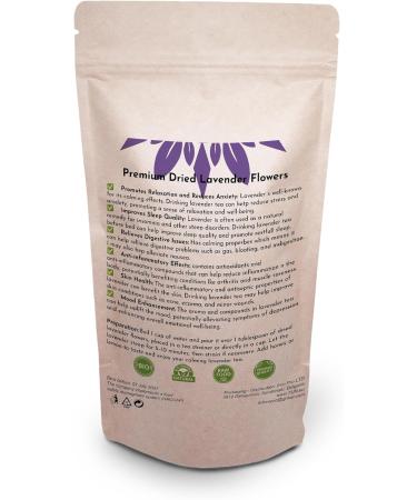 Premium Lavender 50g - 100% Pure Raw Wild Non-GMO Vegan - Promotes Relaxation Stress Relief & Sleep Quality - Ideal for Herbal Tea Bathing - Buy Online on GoSupps.com