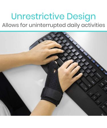Vive Thumb Brace for De Quervain's Tendonitis & Arthritis - Adjustable Stabilizer Wrap for Carpal Tunnel & Trigger Pain Relief - Men & Women, Left & Right Hand - Black - Buy Online on GoSupps.com