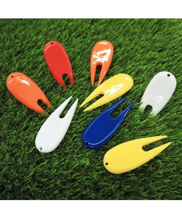 FINGER TEN Golf Divot Repair Tool with Ball Marker Fork - 8 Pcs Non-Slip Golf Accessories - Perfect Gift for Golfer - Random Color - Buy Online on GoSupps.com