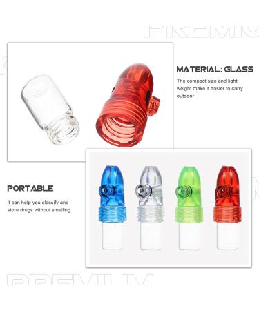 Beaupretty Portable Medicine Case Glass Pi ll Organizer 4pcs 53mm Trip Travel Outdoor Medication Bottles Mini Empty Vials Carry Storage Container Glass Mini Tablet Holder Box A Assorted Color 1 5.30X2.00X1.60CM - Buy Online on GoSupps.com