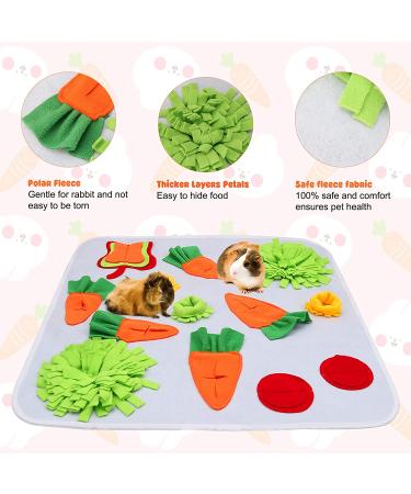 Interactive Rabbit Foraging Mat - Snuffle Pad Treat Dispenser for Small Pets | 60*60CM - Buy Online on GoSupps.com