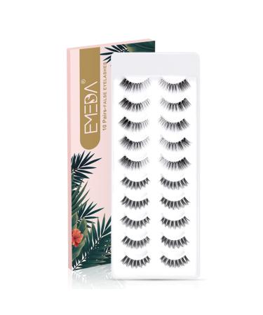 Emeda natural false eyelashes 10 pairs 2 styles clear band natural eyelashes soft eyelash false eyelashes cat eye eyelashes 100% handmade naturally eyelash natural false lashes (mix) mix (2 styles)) - Buy Online on GoSupps.com